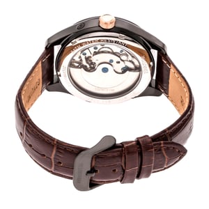 Reloj automático Heritor Sebastian semiesqueleto con correa de cuero