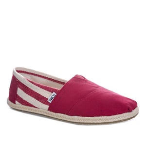 Toms University Classic Alpargata Red Womens Zapatos