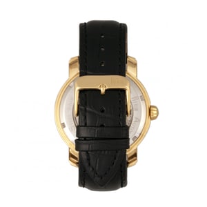 Reloj automático Reign Kahn con correa de cuero y esqueleto