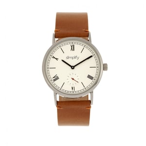 Simplifique el reloj con correa de cuero 5100