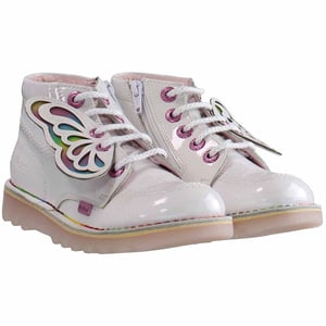 Patadas hola niños clásicos botas blancas