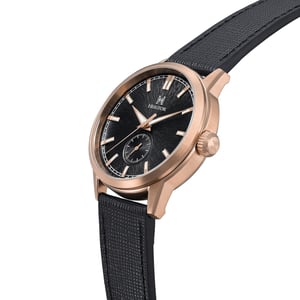 Reloj automático Heritor Argento con correa de piel