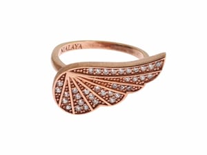 Anillo de Mujer Nialaya en Plata 925 con Oro Rosa y CZ Transparente