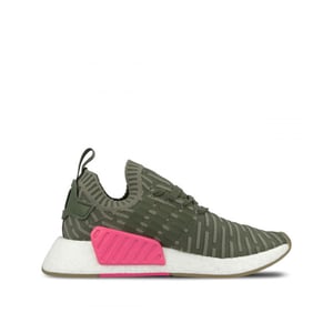 Adidas NMD_R2 Primeknit Lace-Up Green Synthetic Womens Running Entrenadores BY9953