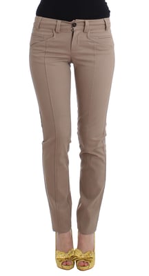 Pantalones de vestir ajustados beige para mujer Cavalli