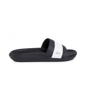 Lacoste Croco Slide 120 3 Sliders negros para mujeres