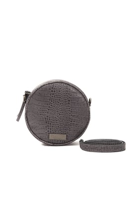 Bolso cruzado para mujer Donatella Pompei en cuero gris