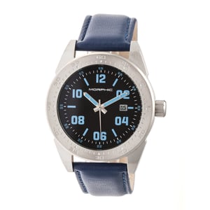 Reloj Morphic serie M63 con correa de cuero y fecha