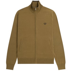 Sudadera clásica marrón con cremallera de Fred Perry