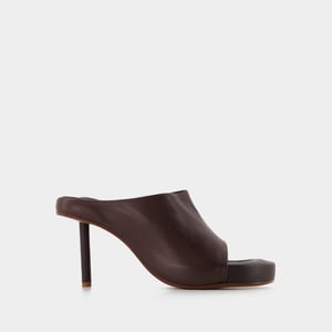 Mules Nuvola en piel marrón