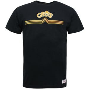 Camiseta de Mitchell y Ness Cleveland Cavaliers corta dividida tradicional