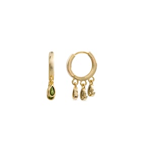Pendientes Luxenter Atzul acabados en oro 18k