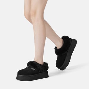 EVER AU Mujer Pantuflas De Piel - Topknot
