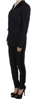 Conjunto de Tres Piezas para Mujer Exte en Negro con Un Botón