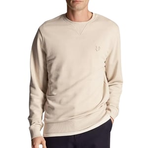 Sudadera color crema con logo de aguila tonal de Lyle & Scott