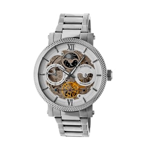 Reloj automático Heritor Aries con esfera esquelética y pulsera
