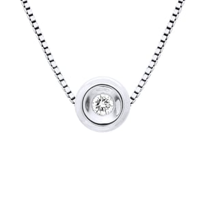 Collar de diamante Natural Closped Clos 0,050 CTS 925