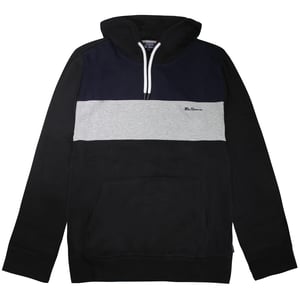 Ben Sherman Paneled Mens Black Hoodie