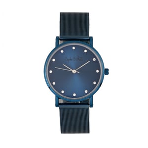 Reloj de pulsera de malla Sophie & Freda Savannah con cristales Swarovski