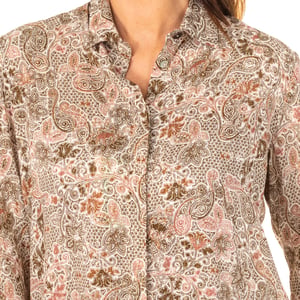 Camisa manga larga y cuello de solapa KWC002 mujer