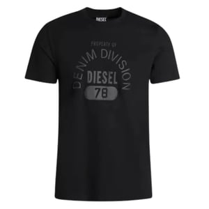 Diesel Property Of Denim Division camiseta negra con logo