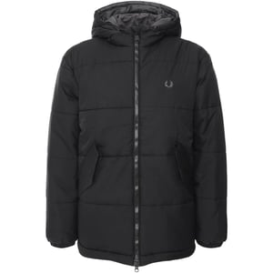 Chaqueta negra con capucha y aislamiento Primaloft de Fred Perry