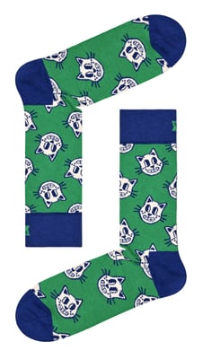 Happy Socks - Calcetines con diseño de gato - Gran regalo - Gato