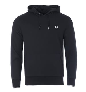 Sudadera con capucha para hombre Fred Perry con detalles en negro