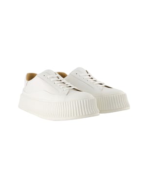Sneakers - Jil Sander - Piel - Blanco