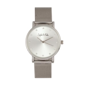 Reloj de pulsera de malla Sophie & Freda Savannah con cristales Swarovski
