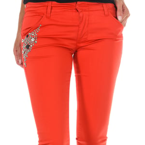 Pantalon Largo con bajos con corte estrecho 70DBF0716-R295 mujer