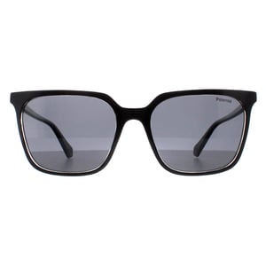 Polaroid Rectangle Womens Negro Cristal Gris Polarizado PLD 4163/S
