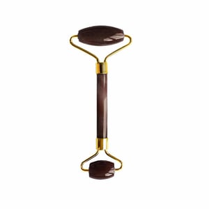 Rodillo Facial Armonía y Equilibrio Ojo de Tigre Dr Botanicals (mango de metal dorado)