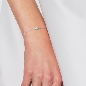 Solitaire de pulsera de diamantes 0.02 0.50 CTS CTS Ilusión Oro amarillo