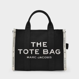 The Medium Tote Bag en lona negra