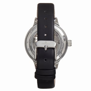 Reloj automático Empress Alice con correa de cuero y esfera esquelética MOP
