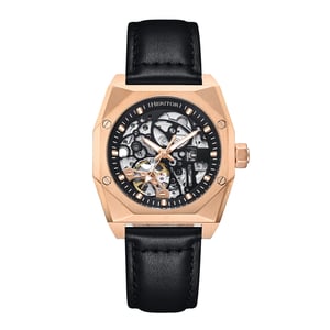 Reloj automático Heritor Elliott con correa de cuero