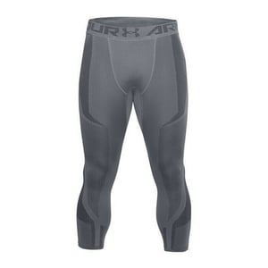 Under Armour Stretch Winist Mens Gray Mesh Mesh Panel de cultivo Leggings 1306391 513
