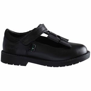 Pateadores lache bow niños zapatos negros