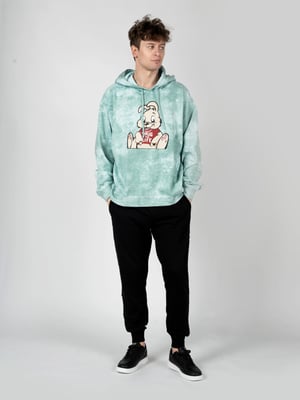 Guess x Brandalised Sudadera Leon Bunny del hombre verde