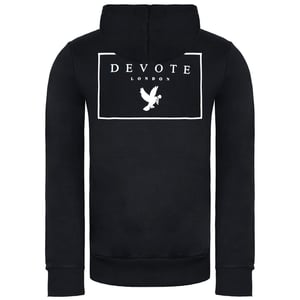Devoto London Dove Mens Black/White Hoodie