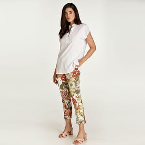 Blusa sin mangas estilo lino blanco