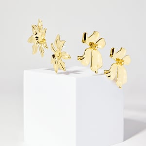 Pendientes Luxenter acabados en oro amarillo de 18K - Aucell