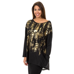Camiseta manga larga cuello de barca 10DML0437 mujer