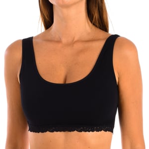 Top FRESH de tirantes anchos y tejido elástico 1032348 mujer