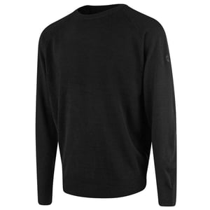 Isla verde raglan para hombre suéter de golf negro