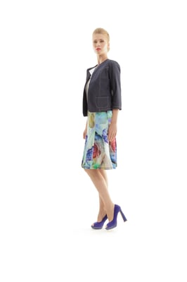 Falda con estampado floral