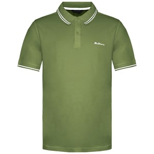 Ben Sherman Twin Tipps Olive/White Polo camisa