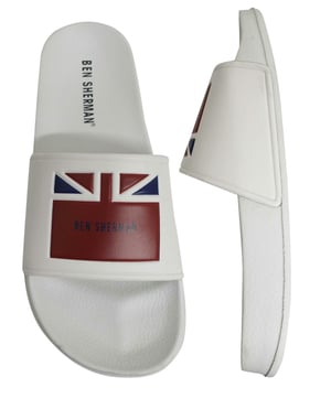 Sliders de chorro blanco de Ben Sherman - hombre