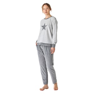 Pijama invierno manga larga terciopelo JJBEP1700 mujer